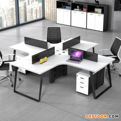 齐欧  简约办公桌现代职员办公卡座电脑工作设计师桌椅合家具桌椅多组