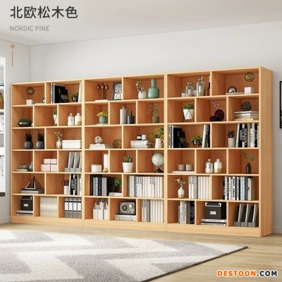 杭州老板书柜 酒店/餐厅物品展示架 简易环保收纳柜储物书柜书架落地组合 商品展示架 铁架方格 实木方格 定制高间隔