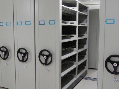 重庆金属密集架 手摇式轨道 钢制密集柜 文件柜 可定制移动钛合金档案柜