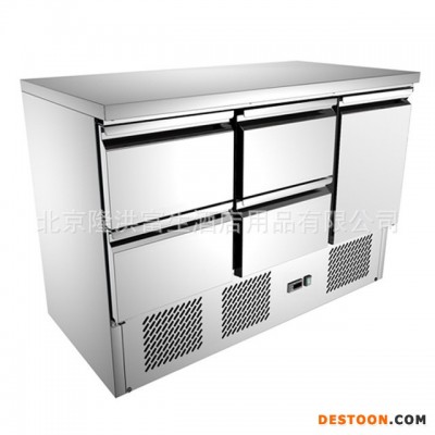 厨房冷柜设备 欧式商用冷藏柜 带抽九抽/六抽/四抽冷柜 平台风冷工作台