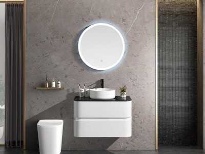 艾帕卫浴 现代简约 浴室柜  镜柜组合 镜子 卫浴柜 洗漱台吊柜 北欧 带灯  AP-X251