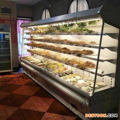 中意创展-山东德州定做立式直角风幕柜敞开式水果蔬菜展示柜开放式酸奶冷藏柜饮料保鲜柜