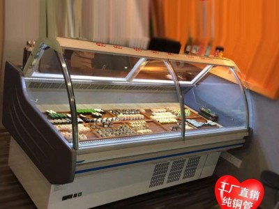 熟食展示冷藏柜 风冷 YAKQ/雅淇 2米掀盖凉菜冰柜 YKG-20K 玻璃前后开门水果保鲜柜
