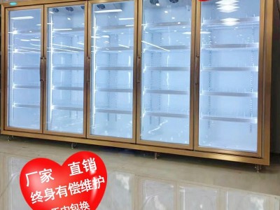 冷藏柜 YAKQ/雅淇 YKFC-5金 风冷5门超市饮料展示冰柜 大型商用立式啤酒柜 牛奶保鲜冷柜