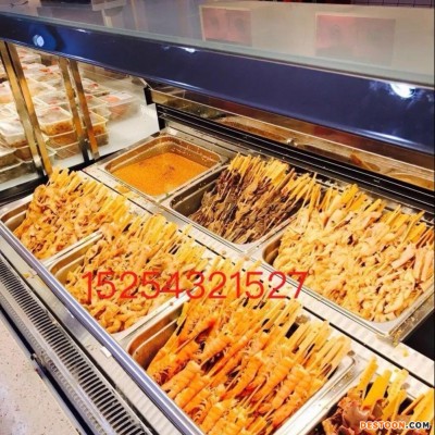 中意创展-广东开心猫串串冷藏柜钵钵鸡开放式风冷展示柜熟食卤菜麻辣冷串保鲜柜