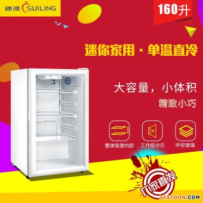 穗凌 LG4-160冰柜商用立式展示柜冷藏柜家用冷柜单门单温小冰柜
