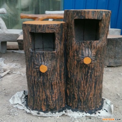公园社区环保垃圾箱 树桩创意型垃圾桶 奥科 可定制