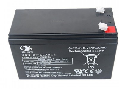 天威蓄电池6-FM-8/12V8AH门禁卷帘门音响垃圾箱广告牌Tianwei正品