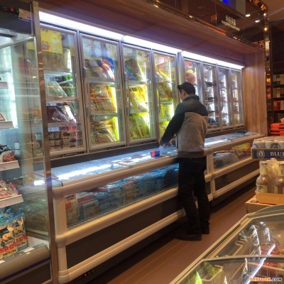 doyosl东洋商冷超市冷冻子母柜 转角风幕柜 性能稳定保鲜柜厂家 节能省电超市冷藏柜 立式冷藏展示柜价格