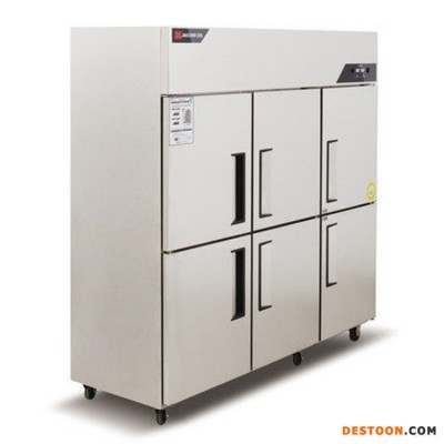 金松冰箱QB1.6L6U 金松六门直冷冷藏冰箱 金松商用冷藏保鲜冰箱 六门不锈钢厨房冷藏柜
