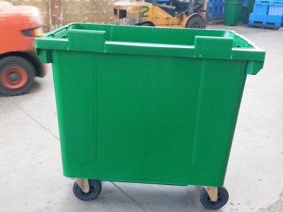 环卫户外铁质垃圾桶 660L挂车垃圾桶 660升街道垃圾桶厂家直销