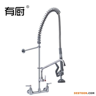 有厨铜高压花洒龙头入墙式双温高压花洒龙头有厨入墙式预冲洗阀欧美高压花洒龙头洗碗机配套高压龙头