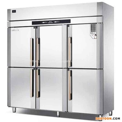 冰立方六门商用冰箱R6 冰立方6门冷藏保鲜冰柜 大容量不锈钢厨房冷藏柜