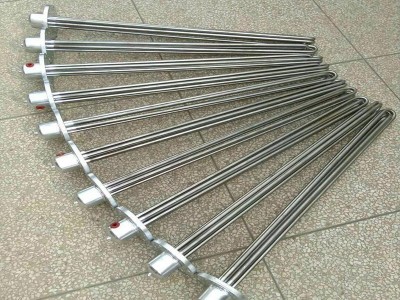 3kw不锈钢法兰电加热管2寸螺纹DN50清洗机电热管洗碗机用发热管
