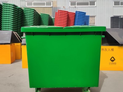 660L铁质垃圾桶大号垃圾桶 环卫660升果皮箱垃圾桶户外铁质镀锌垃圾桶 支持定制