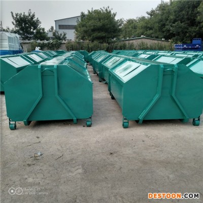 垃圾箱出售/ 钩臂垃圾箱户外大型铁质垃圾箱/5方垃圾车配套转运箱