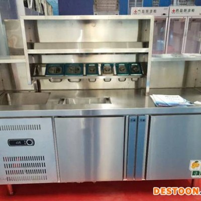 绵阳奶茶工作台 水吧奶茶操作台冷藏柜