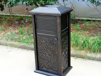 户外铸铝垃圾桶不锈钢垃圾箱花园庭院小区广场垃圾筒咖啡厅垃圾箱