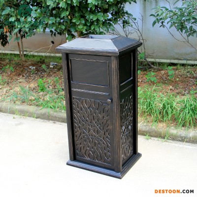 户外铸铝垃圾桶不锈钢垃圾箱花园庭院小区广场垃圾筒咖啡厅垃圾箱