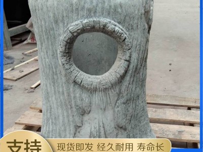 河南现货公园仿木垃圾桶 水泥垃圾桶定制 混凝土垃圾桶景观垃圾桶图1