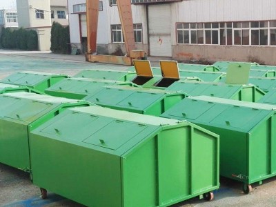 中型3立方钩臂车垃圾箱_可卸式垃圾箱适用于人流量较大的区域