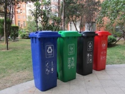 路边分类垃圾桶小区塑料垃圾桶环卫带盖垃圾桶挂车专用垃圾桶