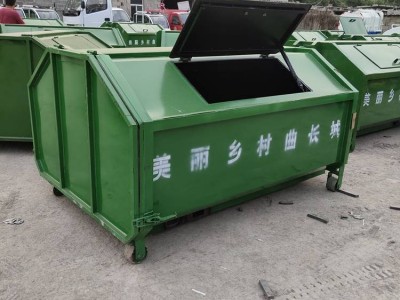 北京定做勾臂垃圾箱钩臂垃圾箱大型铁质图1