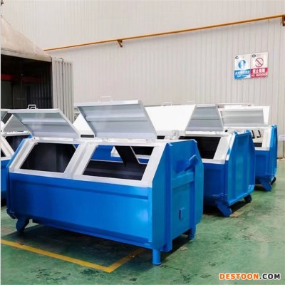 临汾户外环卫垃圾箱5立方钩臂式钩臂箱工业勾臂垃圾箱厂家