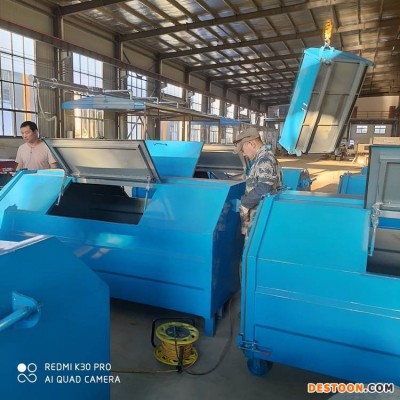 江苏宿迁 三方垃圾箱 镀锌板垃圾箱 定制生产