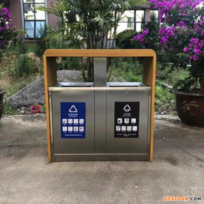 分类垃圾桶优质-二分类不锈钢垃圾桶钢板喷塑垃圾桶报价
