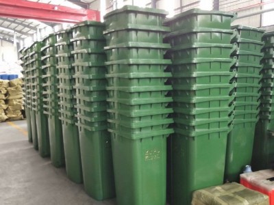 厂家直销240L全新料塑料垃圾桶 120L餐厨垃圾桶 铁质冲压垃圾桶图1