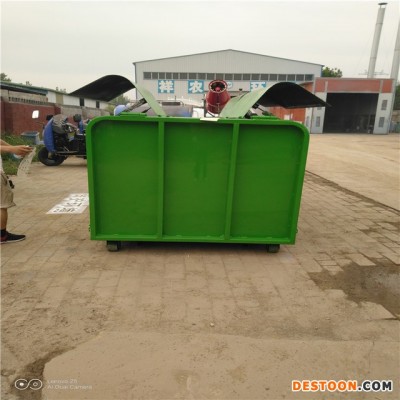 厂家直销大型铁制垃圾箱 钩臂垃圾厢 户外移动垃圾箱 2方3方垃圾中转箱价格不贵