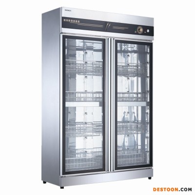 亿高消毒柜YTD980A-17 亿高低温热风循环消毒柜 双玻璃门商用餐具消毒柜