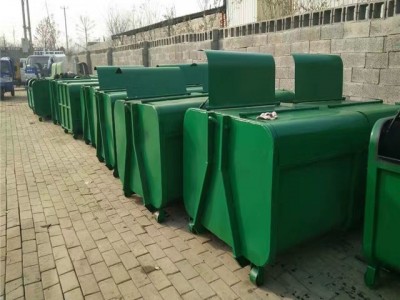 厂家加工定做铁质户外移动垃圾箱2方3方5方大型钩臂垃圾箱价格合理