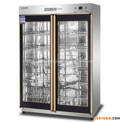 亿盟保洁柜YTP-910A 亿盟双门中温消毒柜 商用臭氧餐具消毒柜 远红外线烘干消毒碗柜