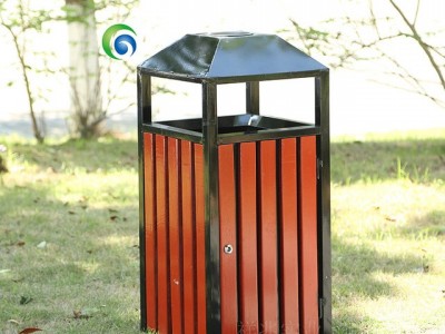 厂价直销户外钢木垃圾桶 市政公园分类钢木条垃圾桶 GM001垃圾箱