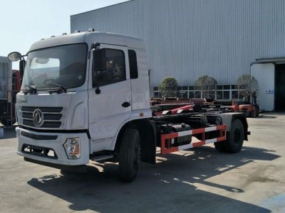 现车供应 车厢可卸式垃圾车-勾臂垃圾车-勾臂垃圾箱定制 东风勾臂垃圾车图1