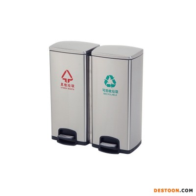 大量现货销售30L 60L商场写字楼 不锈钢分类脚踏垃圾桶 酒店大堂废弃口罩垃圾桶