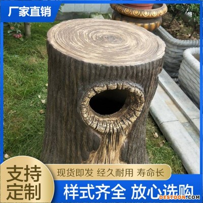 山东厂家生产户外垃圾桶 水泥制品仿木垃圾桶 果皮箱环保分类垃圾桶