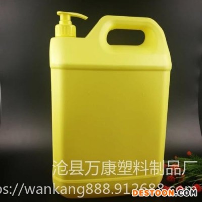 万康 品质可靠 1.29L塑料化工瓶  5L塑料洗洁精瓶  10升洗洁精化工桶