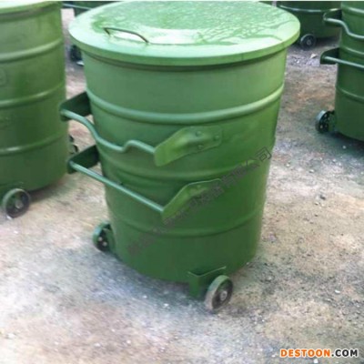 厂家批发 环康360升圆桶 240升300升铁质垃圾桶 环卫挂车铁轮垃圾桶 现货