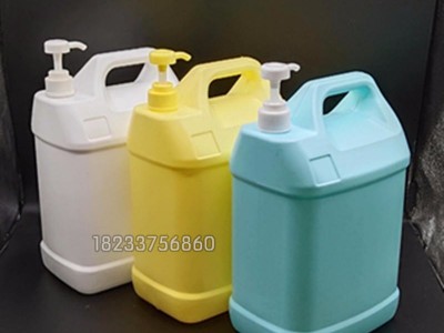 洗洁精桶 洗涤灵壶 洗洁精包装瓶 5L按压式塑料桶 可定制 华硕塑料瓶厂