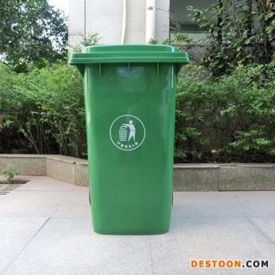 怀化市塑料垃圾桶、户外240升塑料垃圾桶、军绿色塑料环卫垃圾桶赛普塑业
