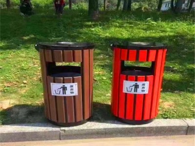 防腐木垃圾桶批发 公园木质果皮箱 户外分类垃圾桶 木质垃圾箱厂家