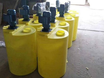 污水处理加药箱搅拌桶带电机锥底搅拌罐水肥溶药箱洗洁精图1