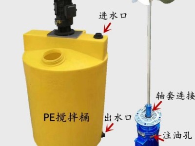 2立方塑料储罐 絮凝剂pam洗洁精搅拌罐 圆形pe加药桶图1