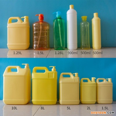 河北洗洁精桶厂家500ml 1.29/1.5/2/5/10L升洗洁精瓶 洗涤灵瓶 按压式洗洁精桶 洗洁精塑料壶