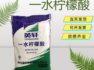 现货批发一水柠檬酸食品添加剂酸度调节剂 增塑剂 洗涤剂