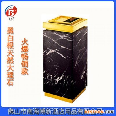 博新厂家批发 不锈钢方形仿石垃圾桶 酒店宾馆座地烟灰桶  电梯口垃圾桶 A