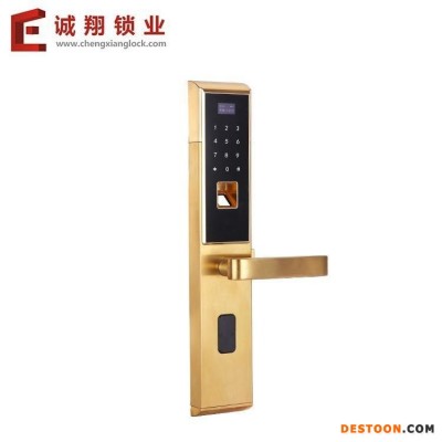 深圳诚翔锁业6080plus厂家直销家用智能指纹密码刷卡门锁 远程控制不锈钢防盗门锁APP酒店锁厂家304不锈钢指纹锁